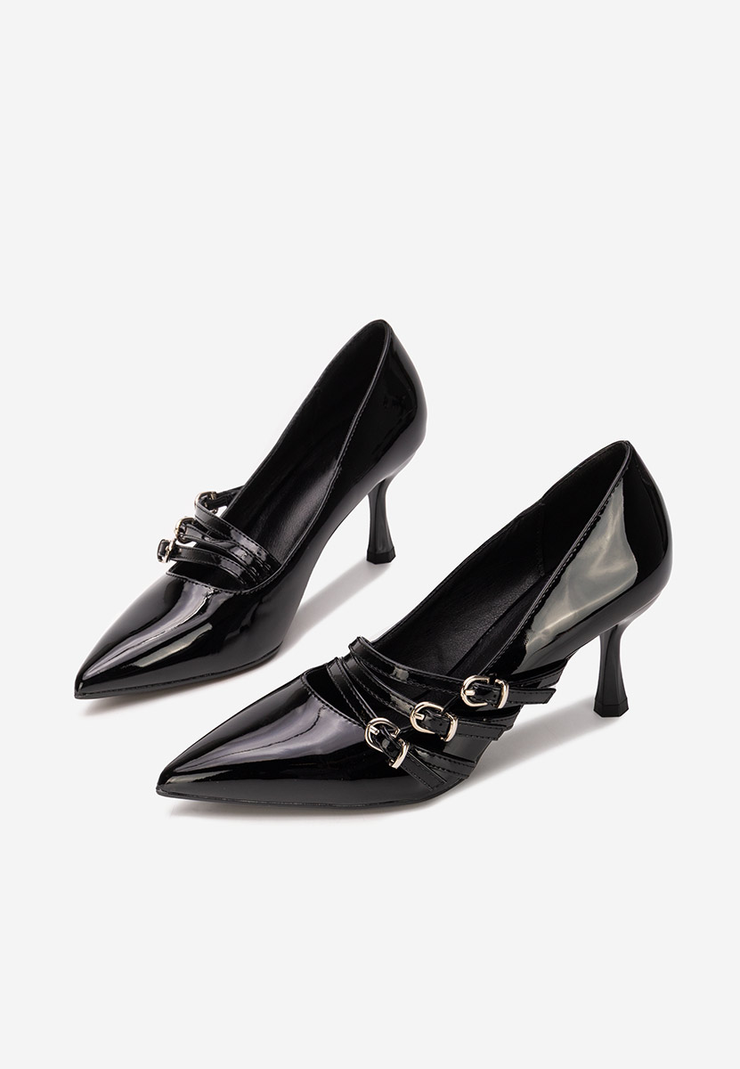 Zonnia fekete tűsarkú cipő 