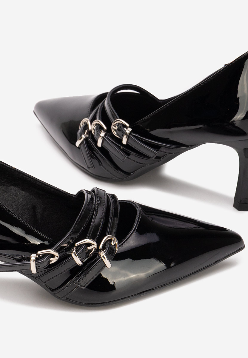 Zonnia fekete tűsarkú cipő 