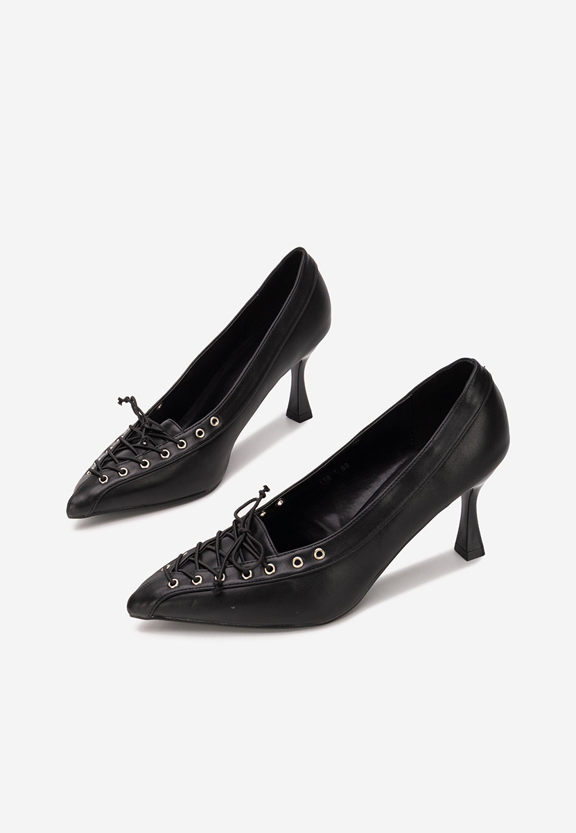 Jasoria v2 fekete tűsarkú cipő 