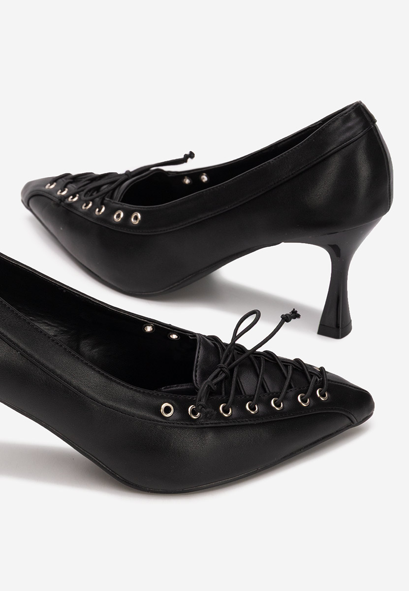 Jasoria v2 fekete tűsarkú cipő 