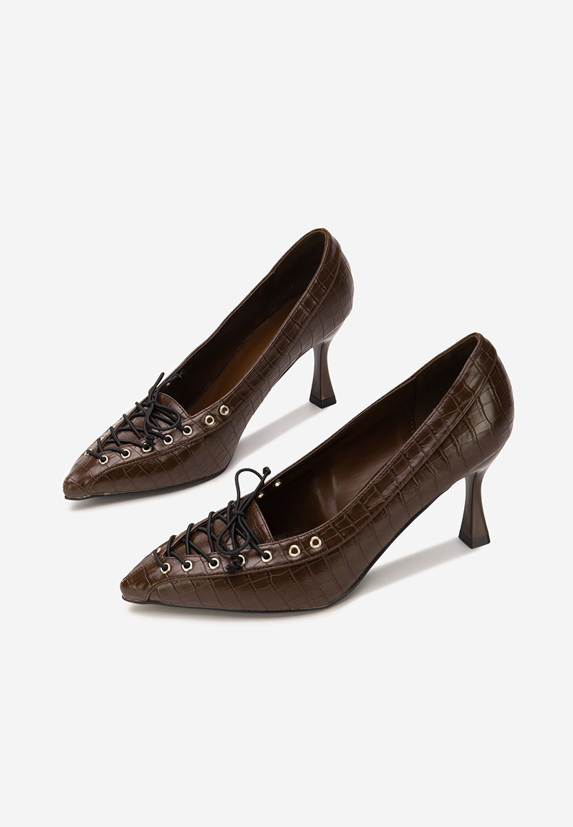 Jasoria barna tűsarkú cipő 