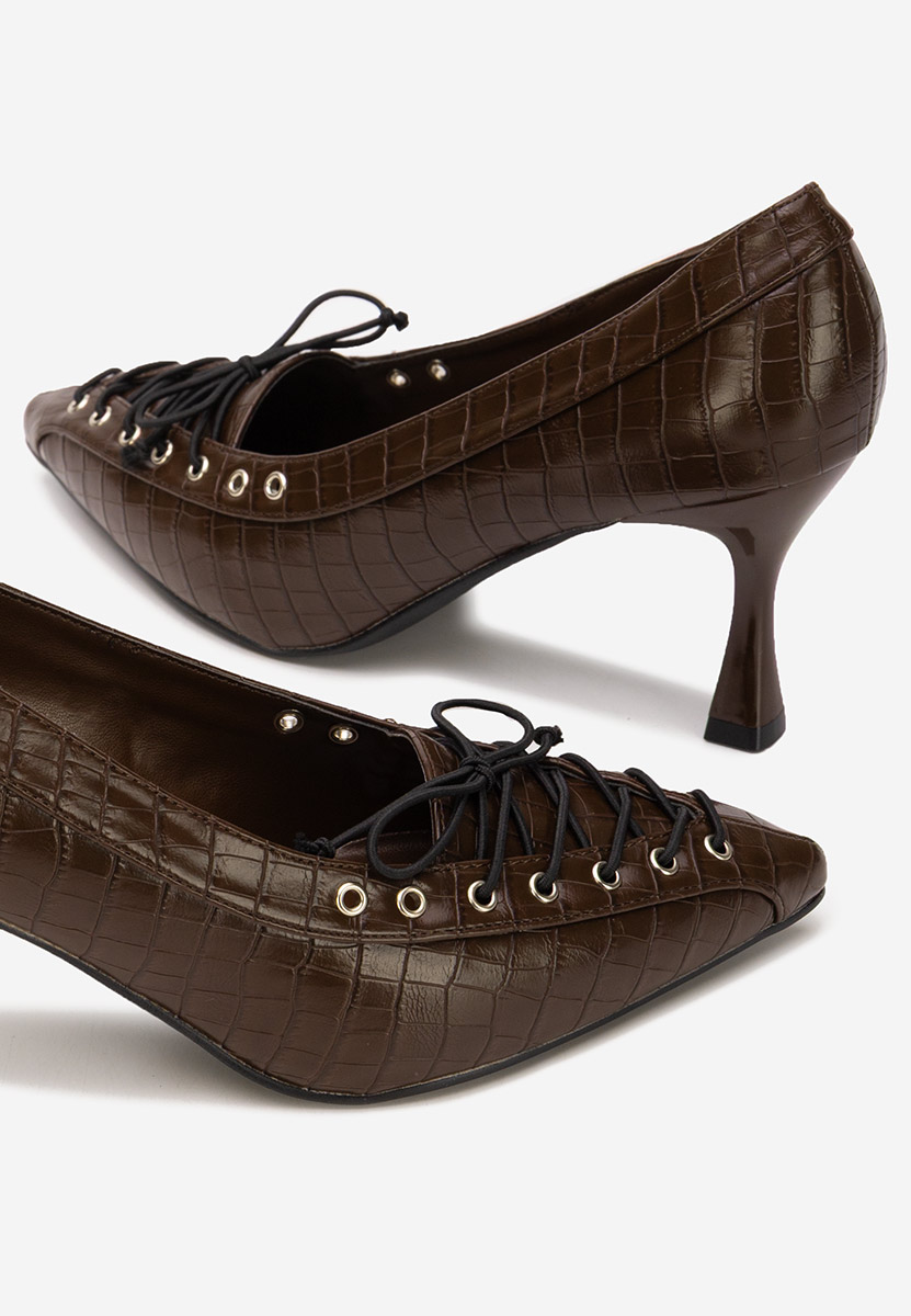 Jasoria barna tűsarkú cipő 