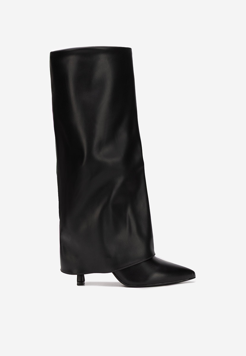 Brynora fekete tűsarkú csizma