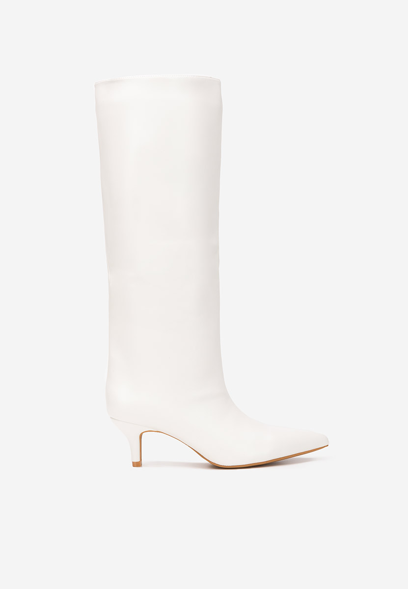 Brelisa fehér női elegáns csizma