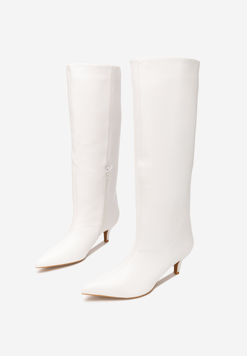 Brelisa fehér női elegáns csizma