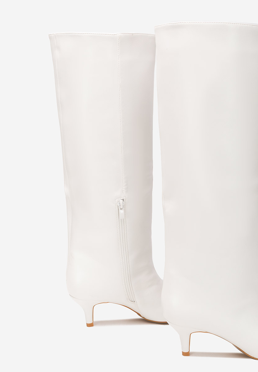 Brelisa fehér női elegáns csizma
