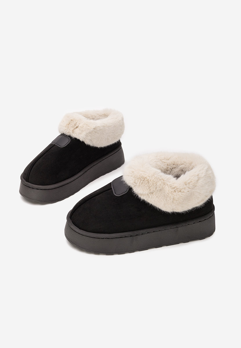 Elarva fekete telitalpú platform bokacsizma