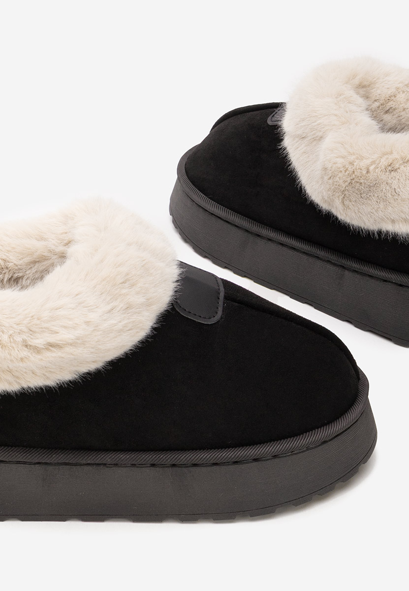 Elarva fekete telitalpú platform bokacsizma