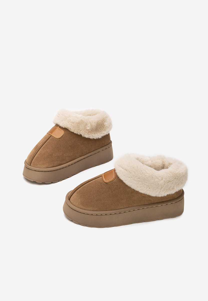 Elarva barna telitalpú platform bokacsizma