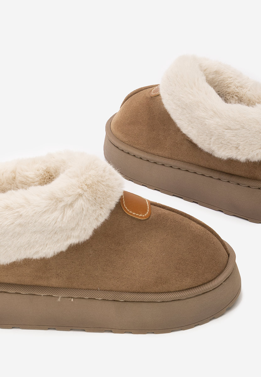 Elarva barna telitalpú platform bokacsizma