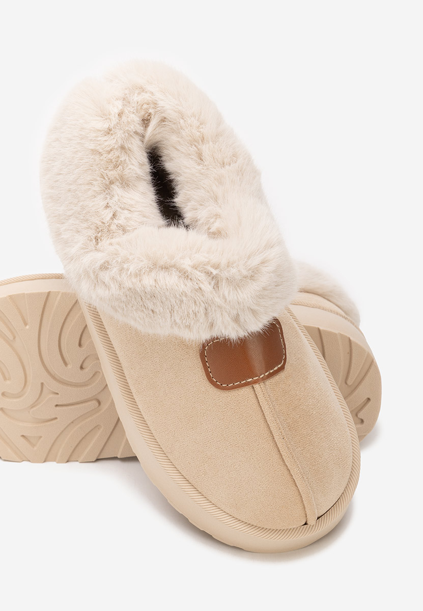 Elarva bézs telitalpú platform bokacsizma