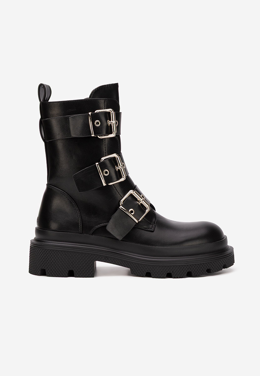 Mioala fekete rövid szárú csizma