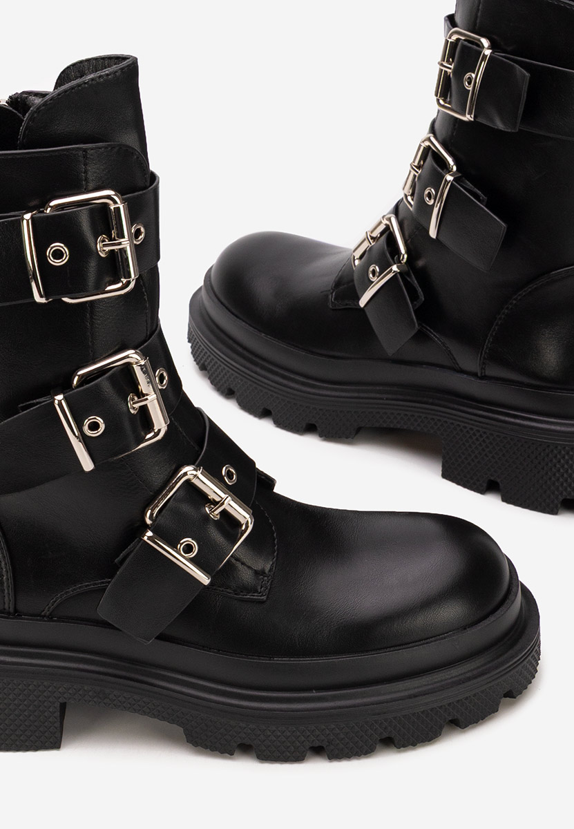 Mioala fekete rövid szárú csizma