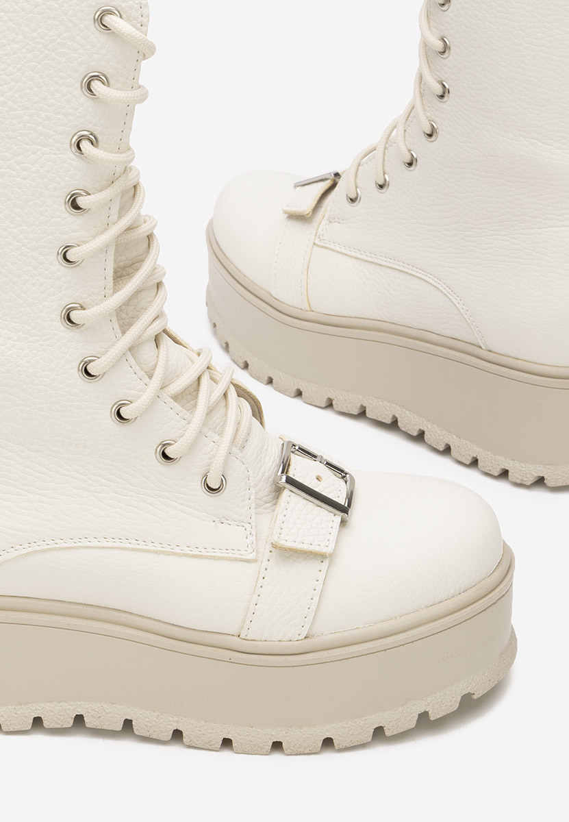 Sorelia v2 bézs női bőr bokacsizma