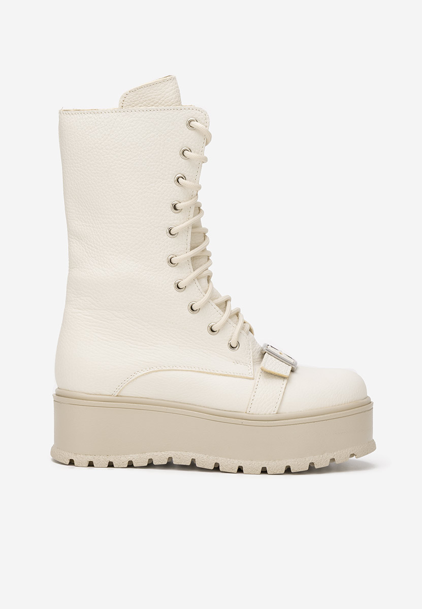 Sorelia v2 bézs női bőr bokacsizma