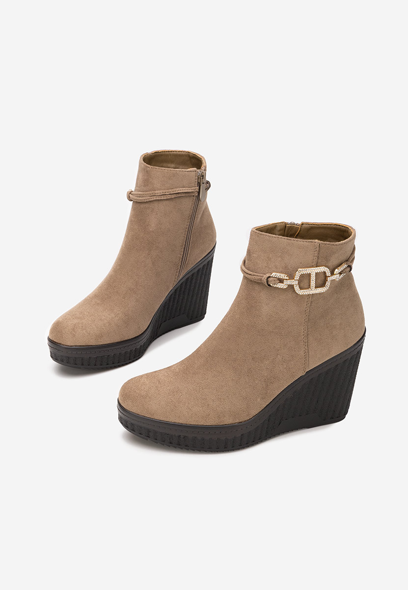 Charlet v3 khaki női platform bokacipő