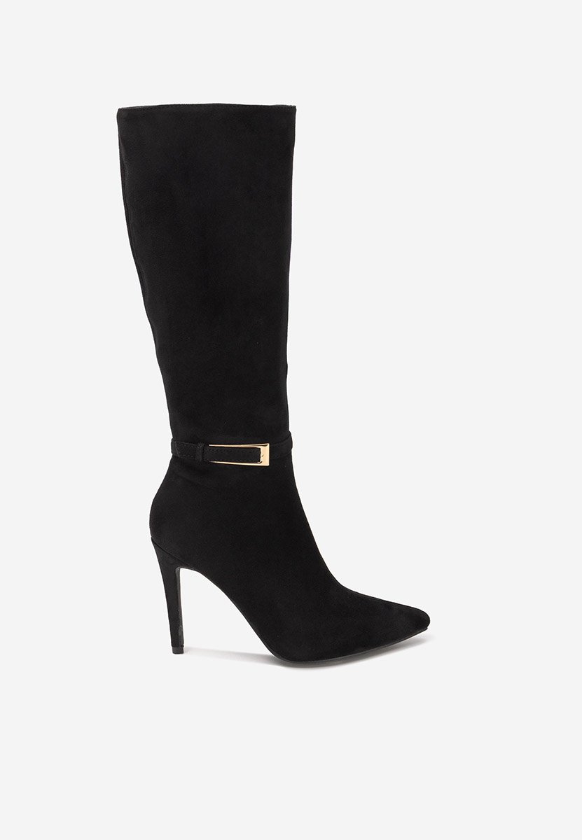 Narcisia fekete tűsarkú csizma