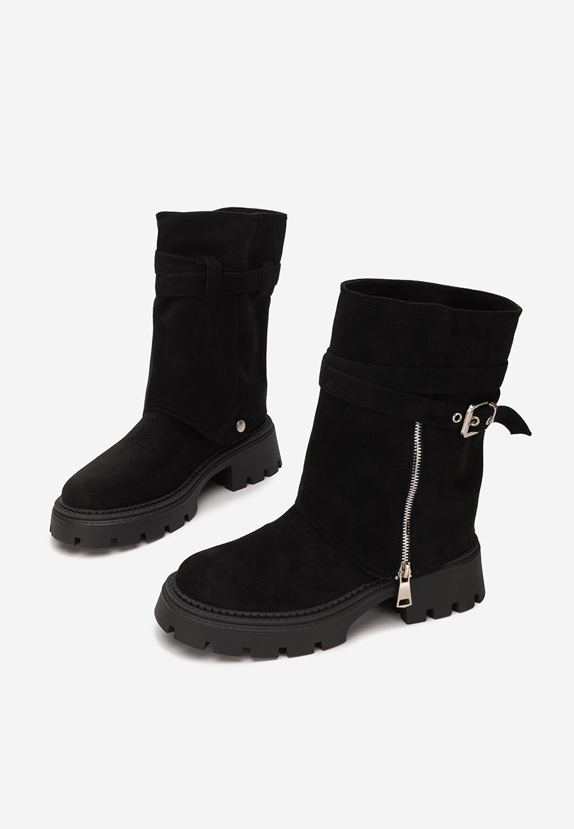 Ginesia fekete rövid szárú csizma