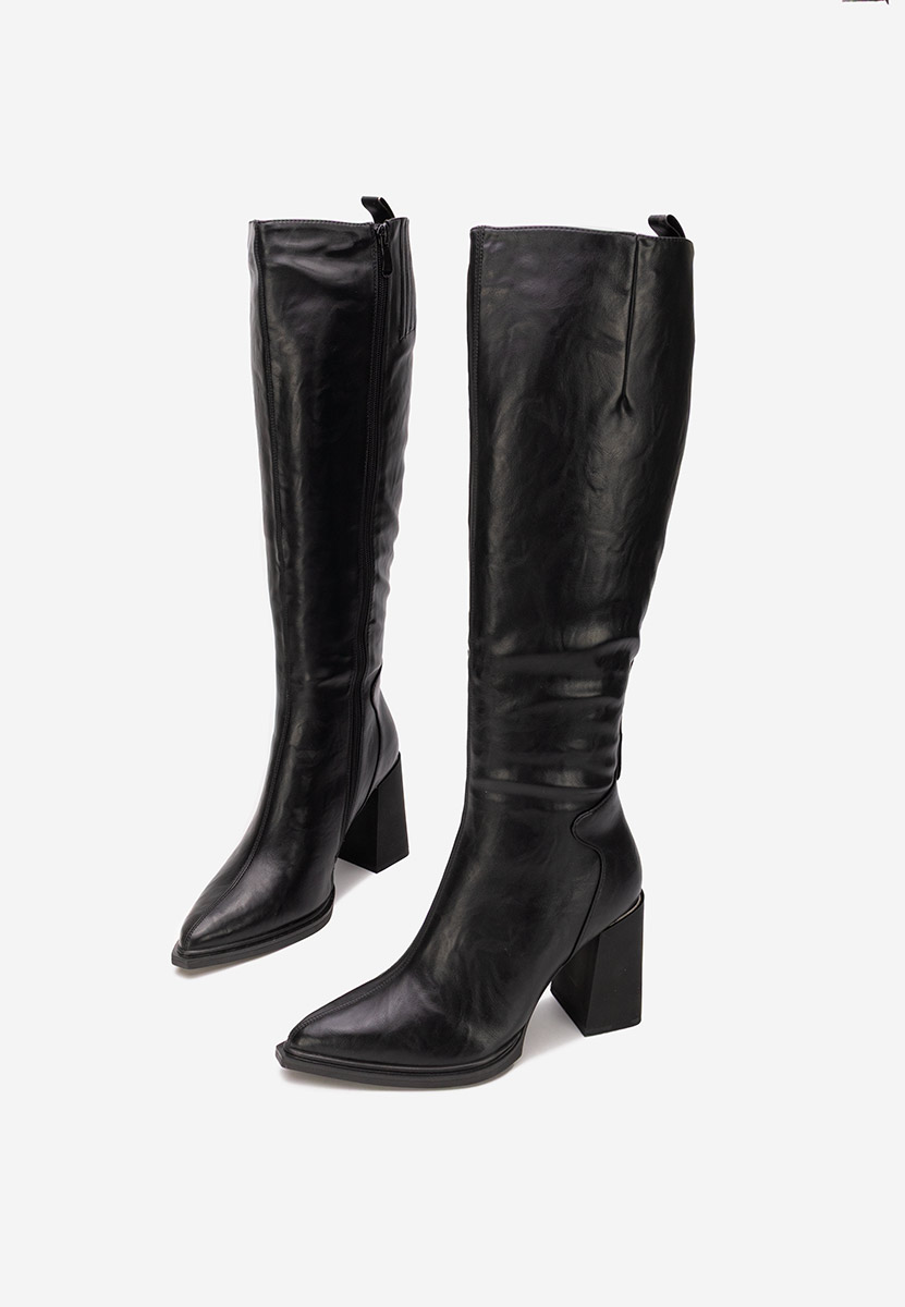 Ricardia fekete magassarkú csizma