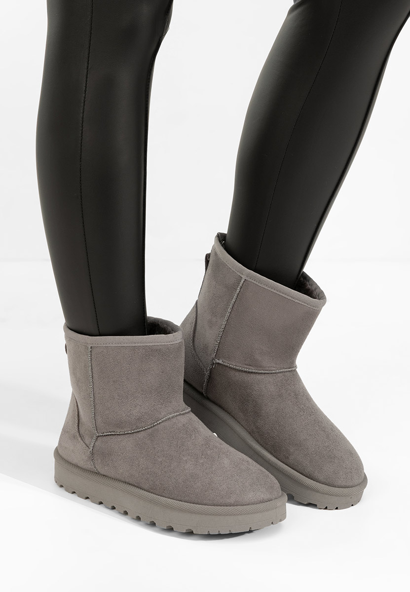 Patty szürke női téli bokacsizma