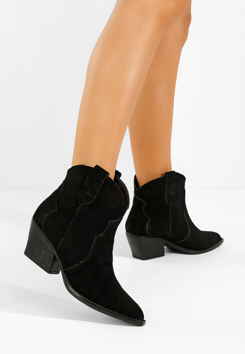 Glavira fekete cowboy csizma