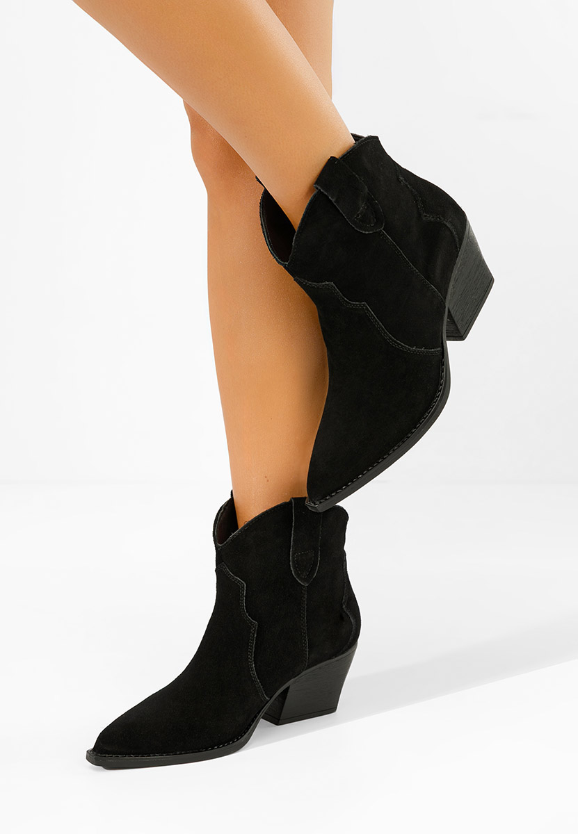 Glavira fekete cowboy csizma