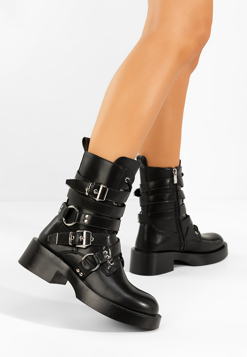 Damaria fekete női bakancs