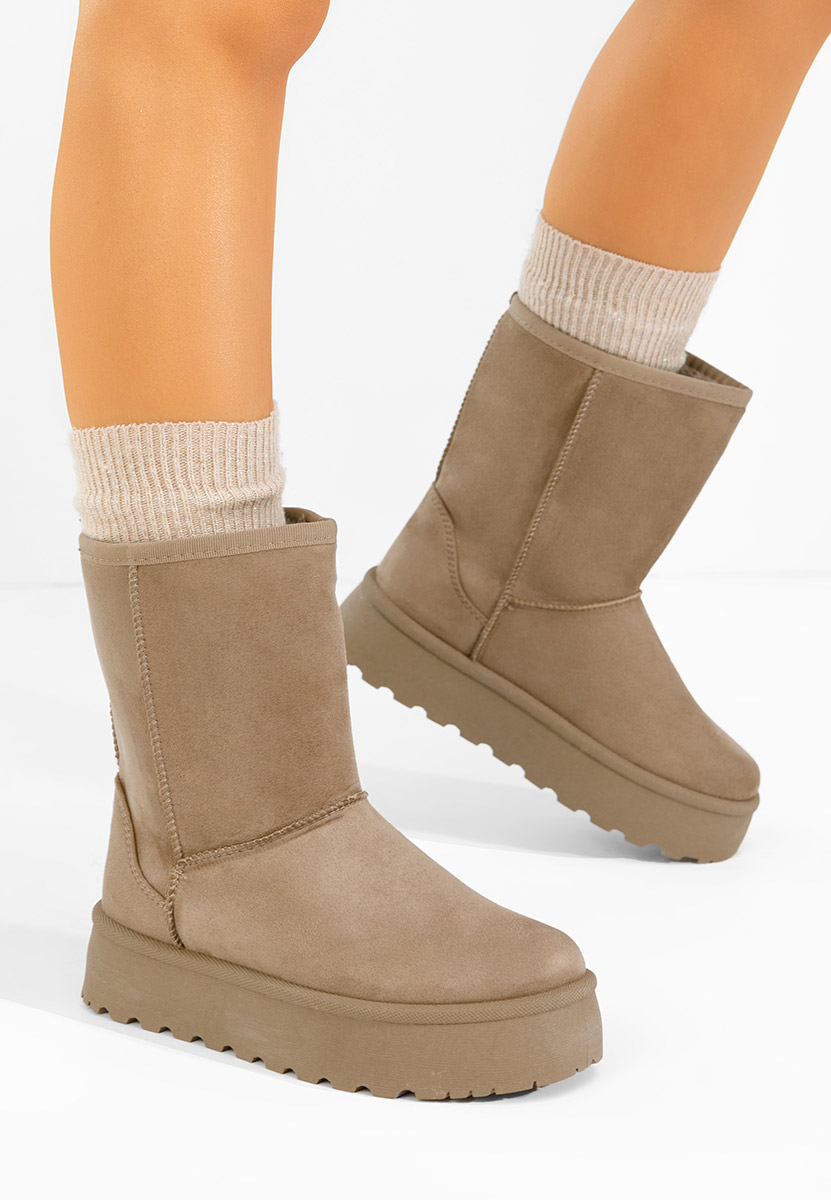 Luisana khaki telitalpú csizma