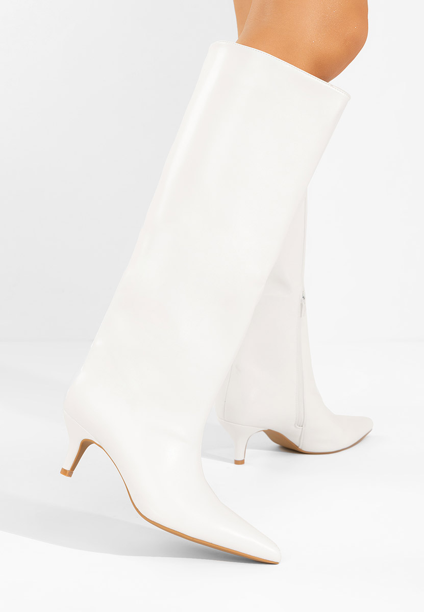 Brelisa fehér női elegáns csizma