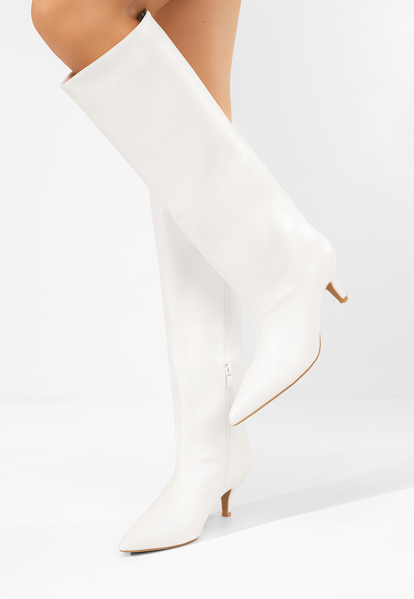 Brelisa fehér női elegáns csizma