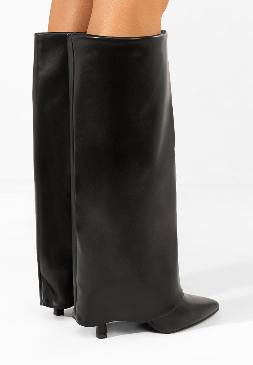 Brynora fekete tűsarkú csizma