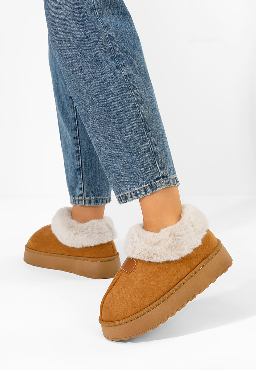 Elarva camel telitalpú platform bokacsizma