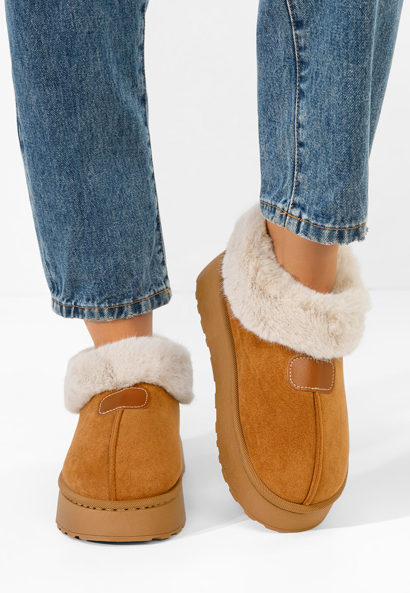 Elarva camel telitalpú platform bokacsizma