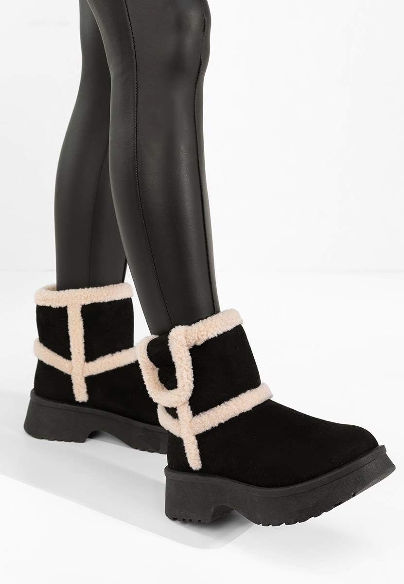 Sicona fekete női téli csizma