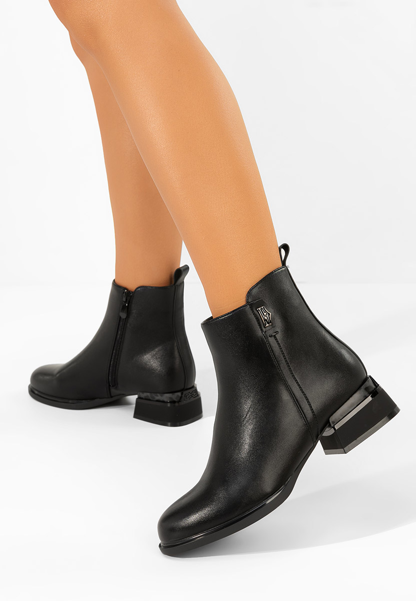 Ellenia fekete női bokacsizma