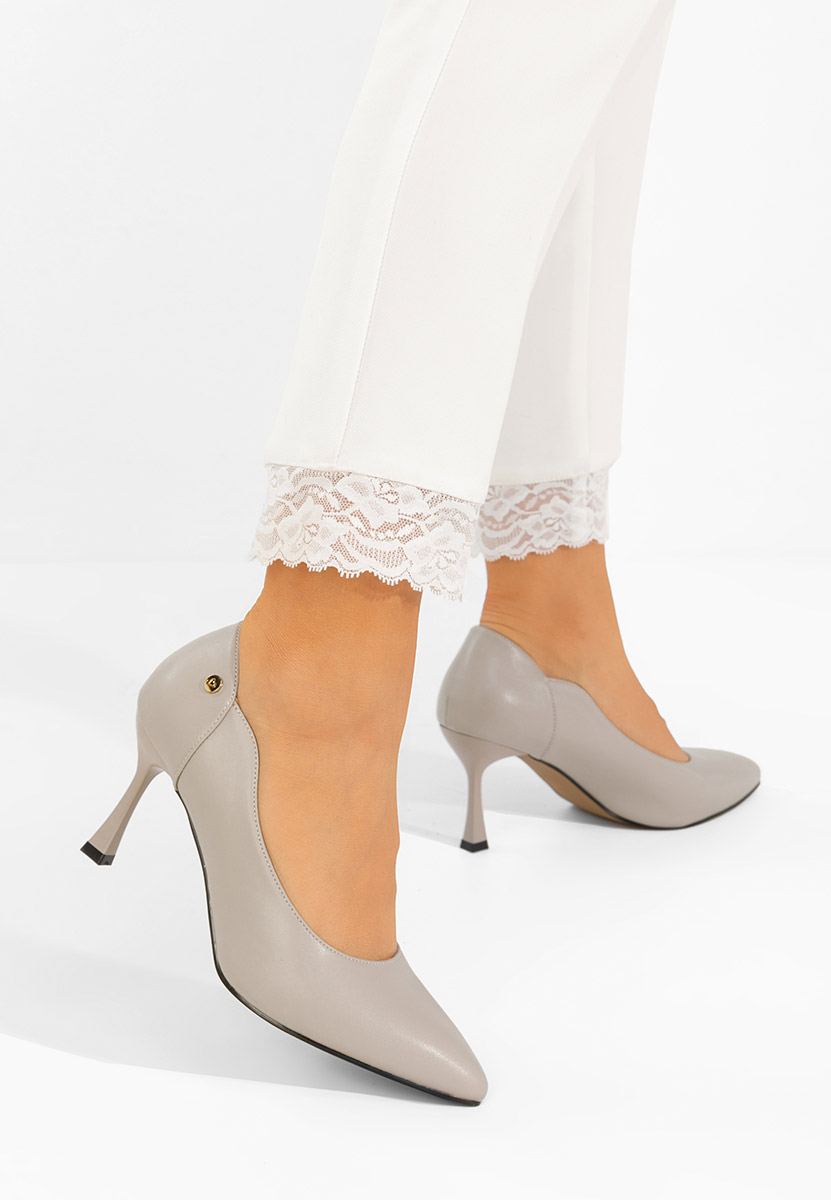 Karita szürke tűsarkú cipő 