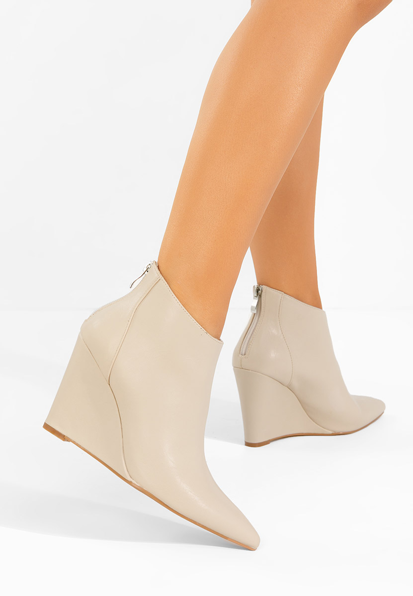 Shenna v2 bézs női platform bokacipő