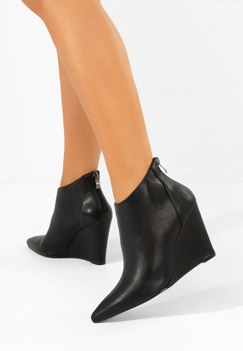 Shenna v2 fekete női platform bokacipő