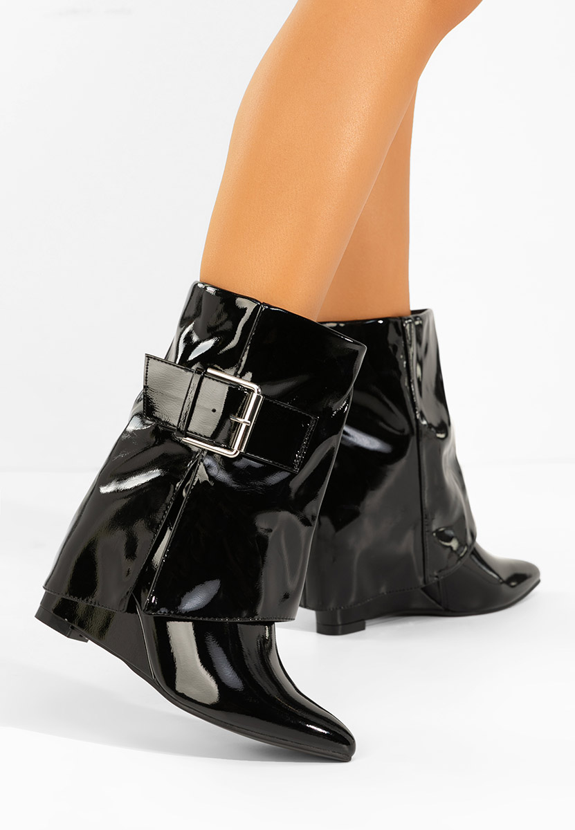 Irinea v2 fekete női platform bokacsizma