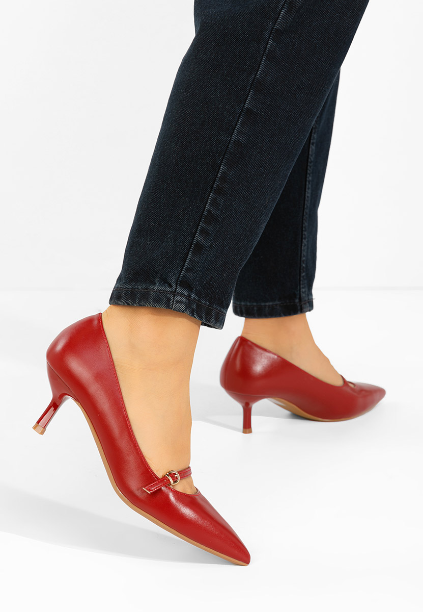 Rilora piros tűsarkú cipő 