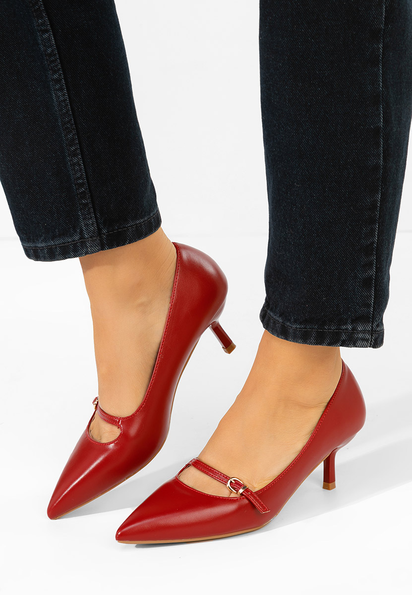 Rilora piros tűsarkú cipő 