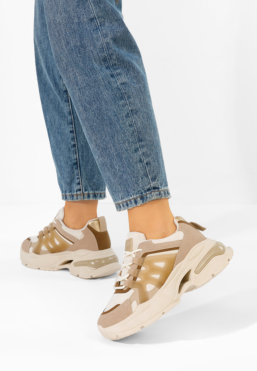 Alverisa khaki platform sneaker cipő 