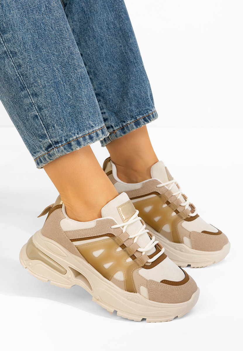 Alverisa khaki platform sneaker cipő 