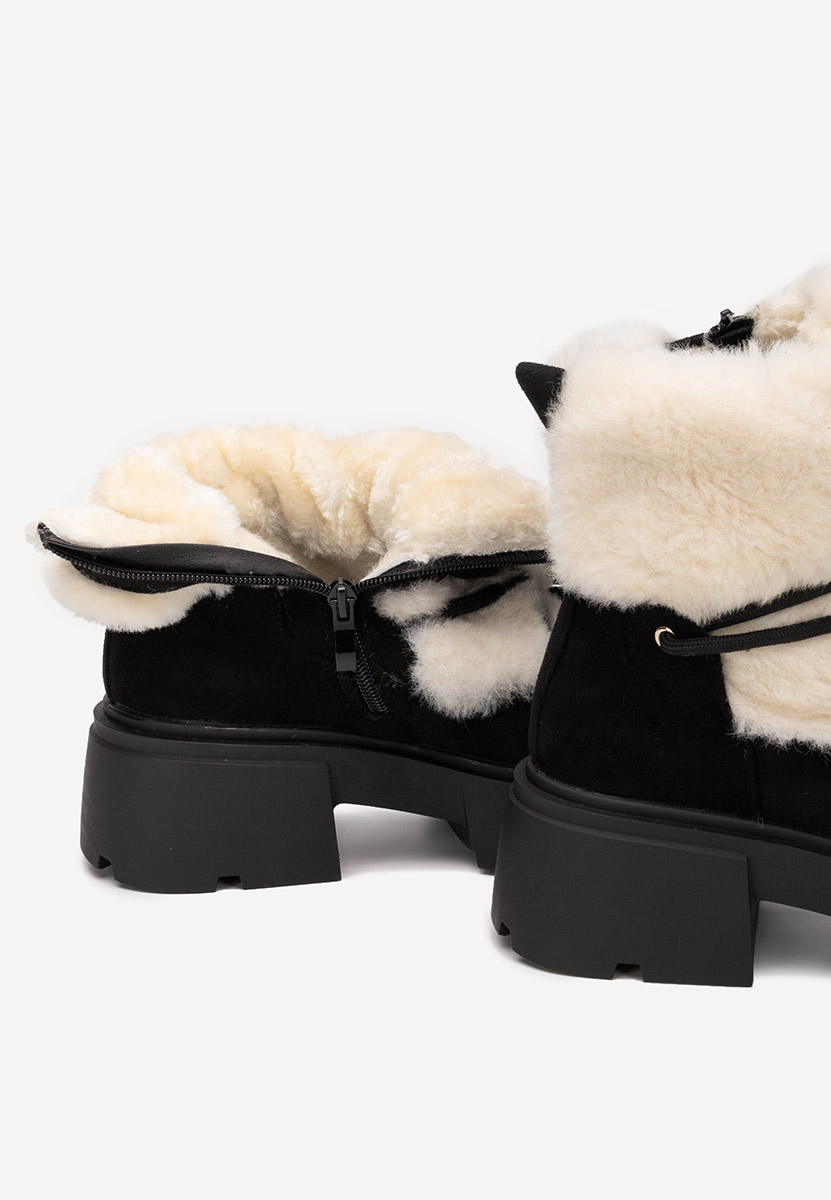 Aslyn fekete női téli bokacipő