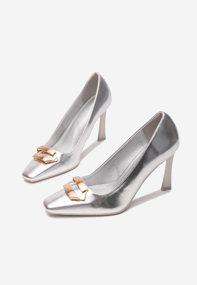 Xeresa ezüst tűsarkú cipő 