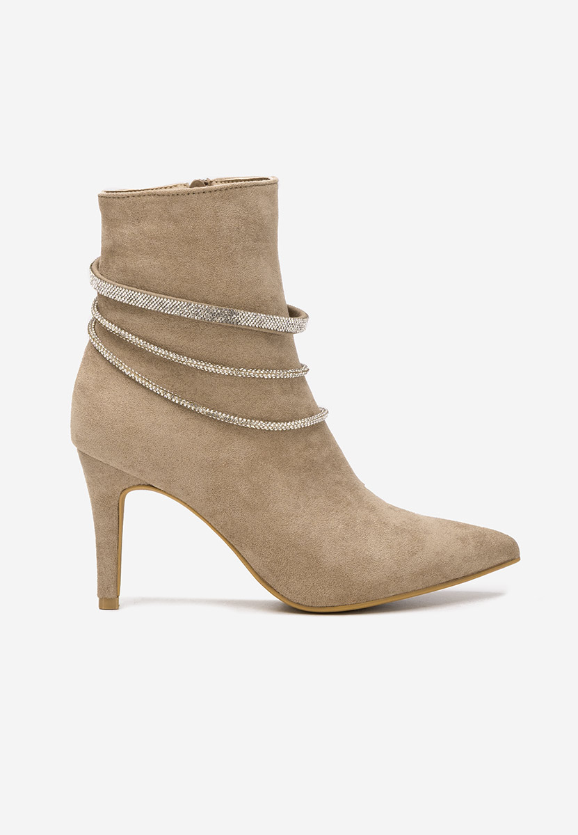 Lorreta khaki elegáns női bokacipő