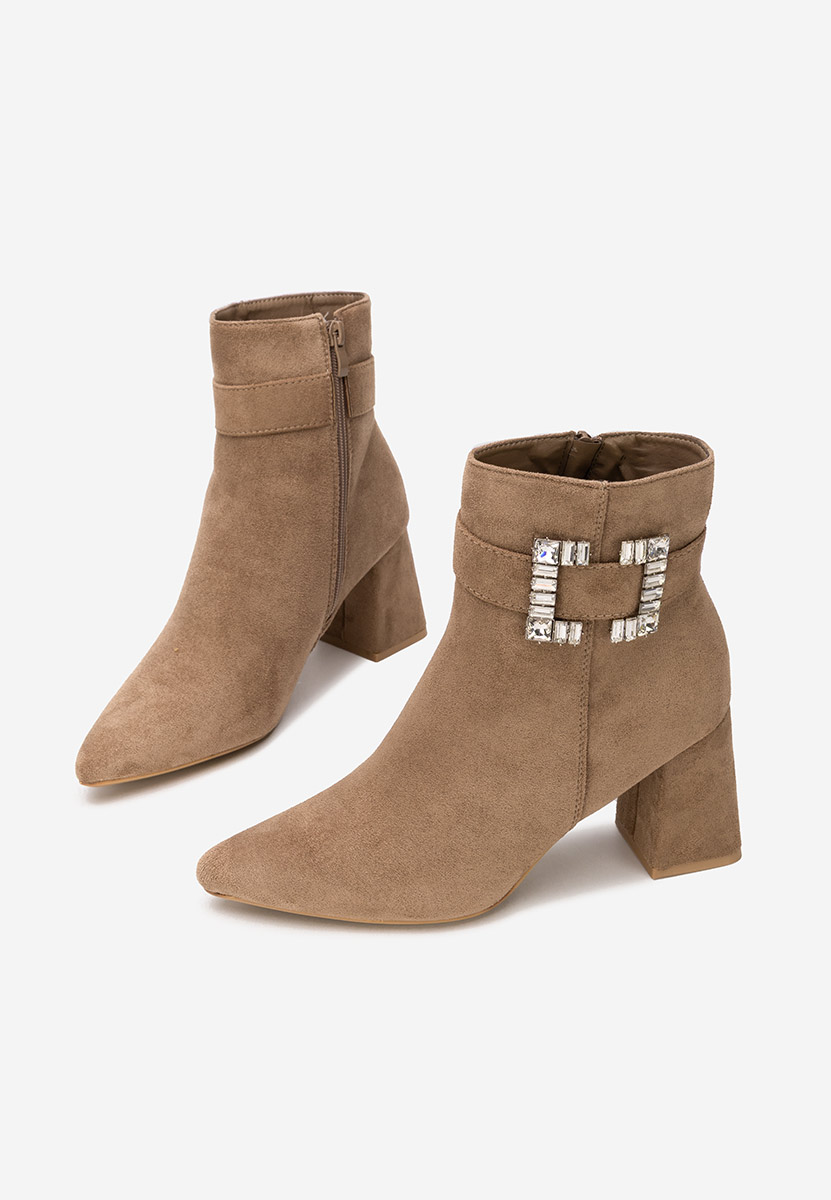 Lievine khaki elegáns női bokacsizma