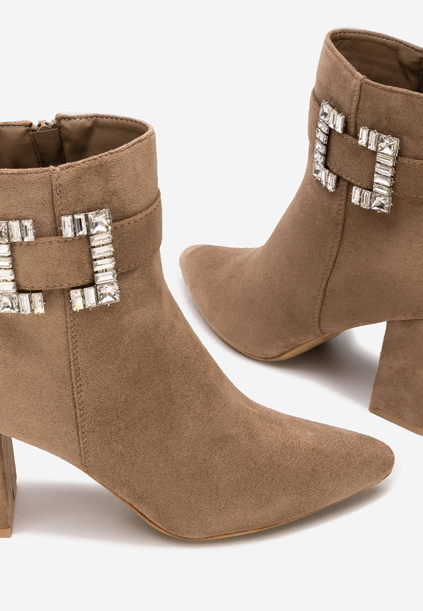 Lievine khaki elegáns női bokacsizma