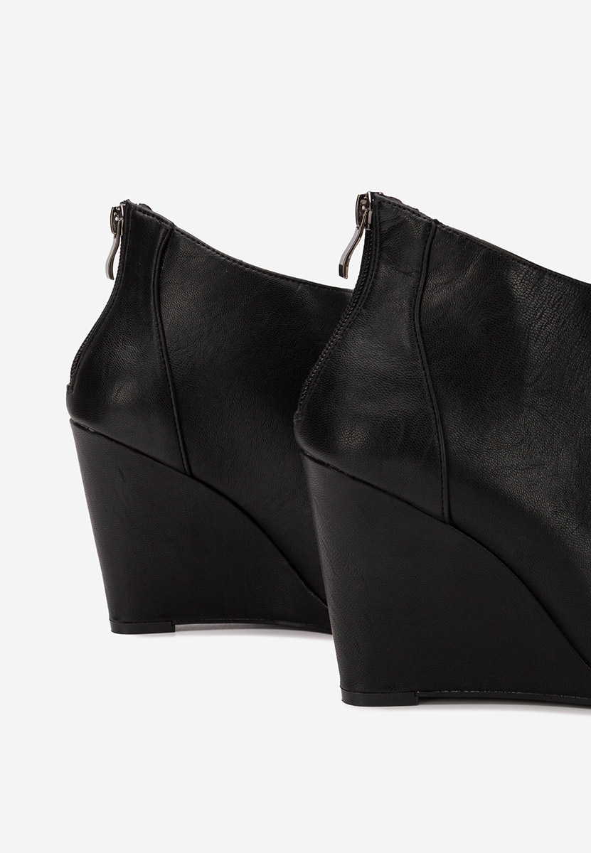 Shenna v2 fekete női platform bokacipő