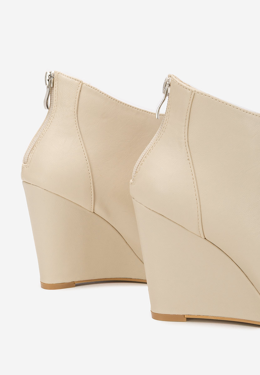 Shenna v2 bézs női platform bokacipő